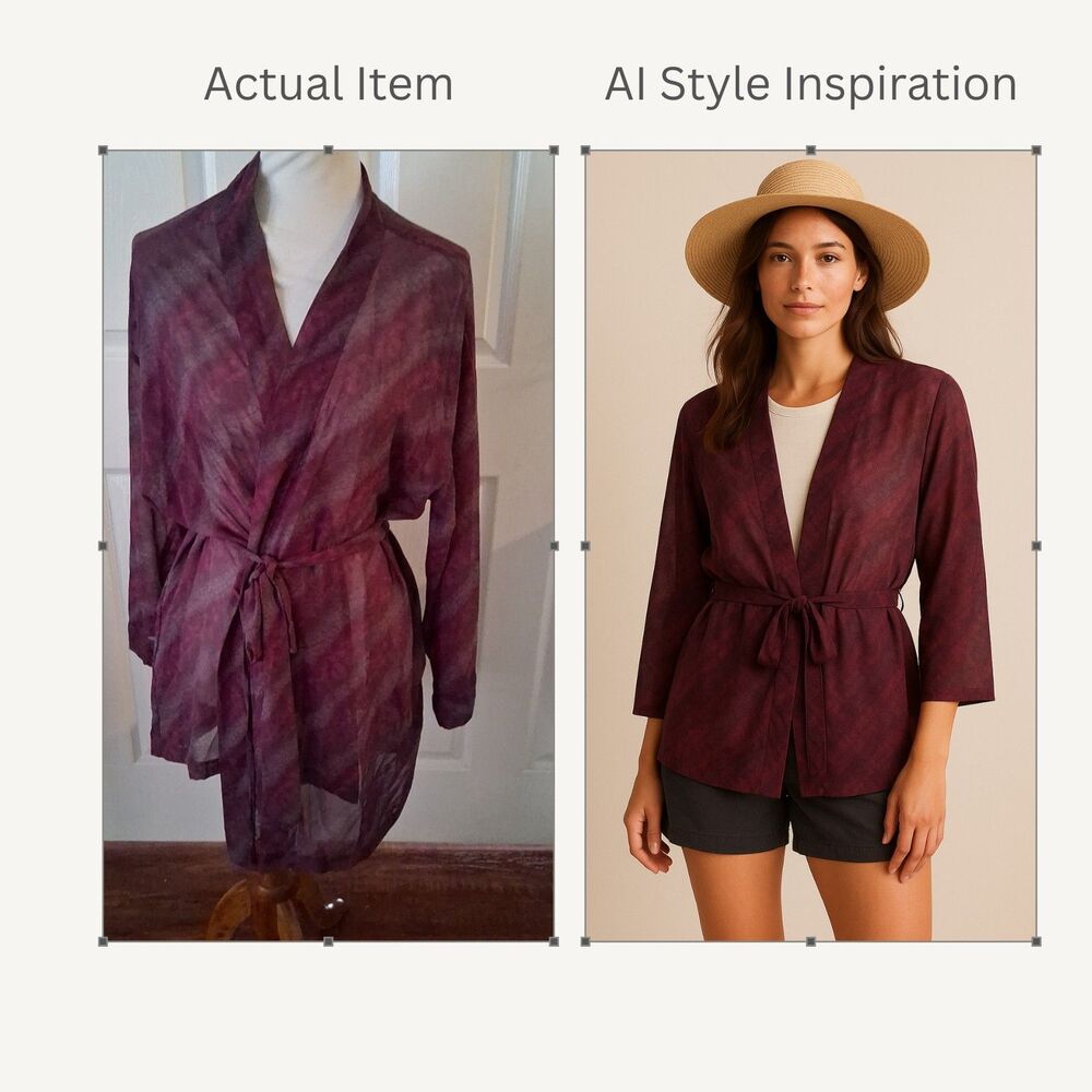 Victorias Secret Womens Semi Sheer Belted Robe Kimono Cover-Up One Size